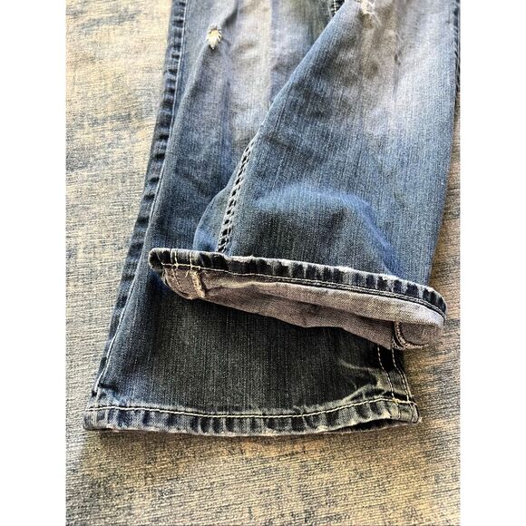 BKE Tyler Distressed Relaxed Fit Straight Leg Jeans 33 x 29 - Picture 8 of 8